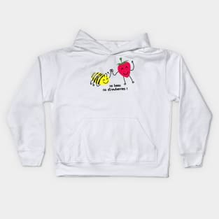 No bees no strawberries ! Kids Hoodie